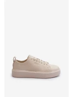 Lehké dámské tenisky Big Star model 21658712 Memory Foam System Beige - Big Star Shoes Lehké dámské tenisky Big Star model 21658712 Memory Foam System Beige - Big Star Shoes