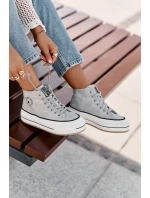 Zateplené Dámské Tenisky Na Platformě Eko Kůže Big Star model 21669567 Modré - Big Star Shoes Zateplené Dámské Tenisky Na Platformě Eko Kůže Big Star model 21669567 Modré - Big Star Shoes