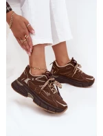 Dámské sportovní tenisky s šněrováním čokoládové model 21710174 - Boto Dámské sportovní tenisky s šněrováním čokoládové model 21710174 - Boto