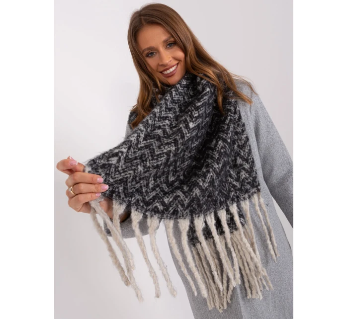 Szalik AT SZ model 18985246 czarno beżowy - FPrice