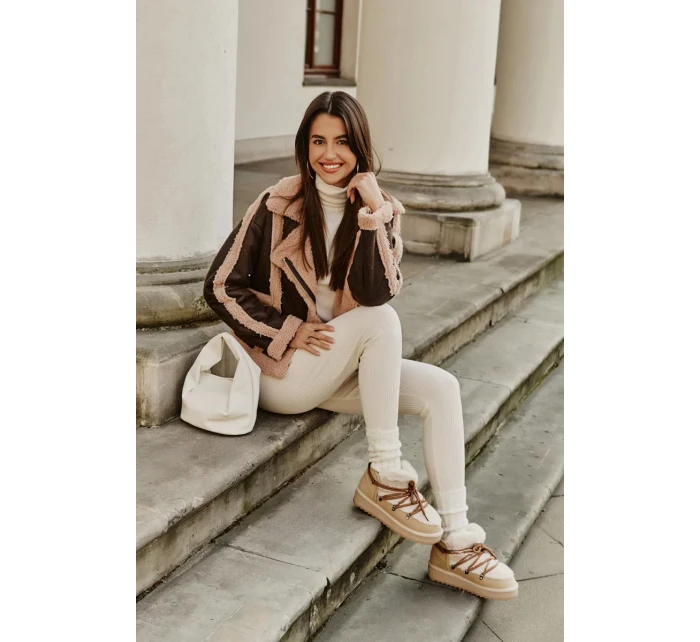 Nízké Sněhule Na Platformě S Kožešinou D.Franklin Béžové