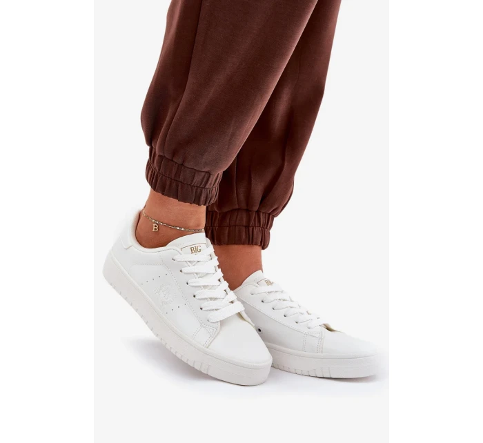 Dámské nízké tenisky z ECO kůže Big Star – bílé Dámské nízké tenisky z ECO kůže Big Star – bílé