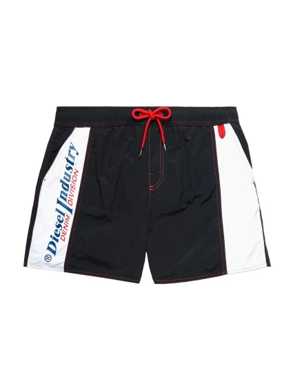 Pánská koupací kraťasy 00SXLI 0PCAI E0013 černá/bílá - Diesel