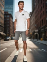 Pánské krátké džíny tmavě šedé FashionStreet SX2351