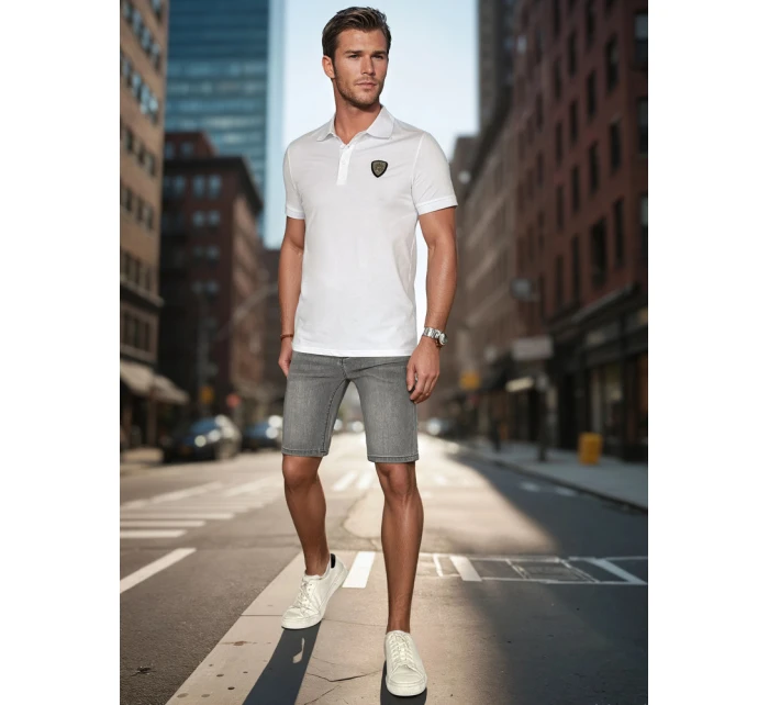 Pánské krátké džíny tmavě šedé FashionStreet SX2351