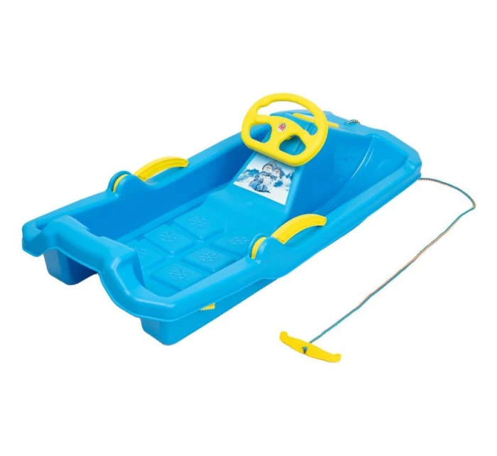 ADAŚ PLASTOVÁ PÁSKA S BRZDOU A ŘÍDICÍM PRVKEM 84x43x25CM MODRÁ