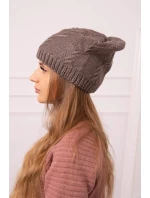 Dámská čepice mocca model 18752455 - K-Fashion Dámská čepice mocca model 18752455 - K-Fashion