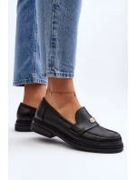 Zazoo 20165 Dámské kožené mokasíny černé