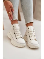 Dámské Tenisky Na Platformě Eko Kůže Big Star OO274064 Bílé Dámské Tenisky Na Platformě Eko Kůže Big Star OO274064 Bílé