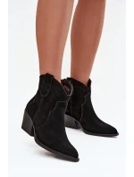Nazouvací dámské kozačky z přírodního semiše černé model 21713735 - Boto Nazouvací dámské kozačky z přírodního semiše černé model 21713735 - Boto