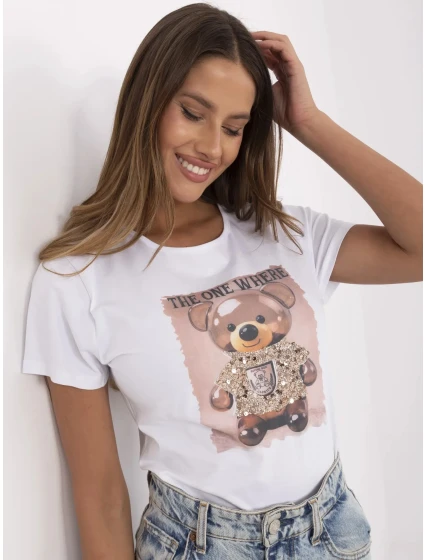 T shirt NM TS model 21049600 biało beżowy - FPrice