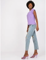 T shirt RV TS model 21207165 fioletowy - FPrice T shirt RV TS model 21207165 fioletowy - FPrice