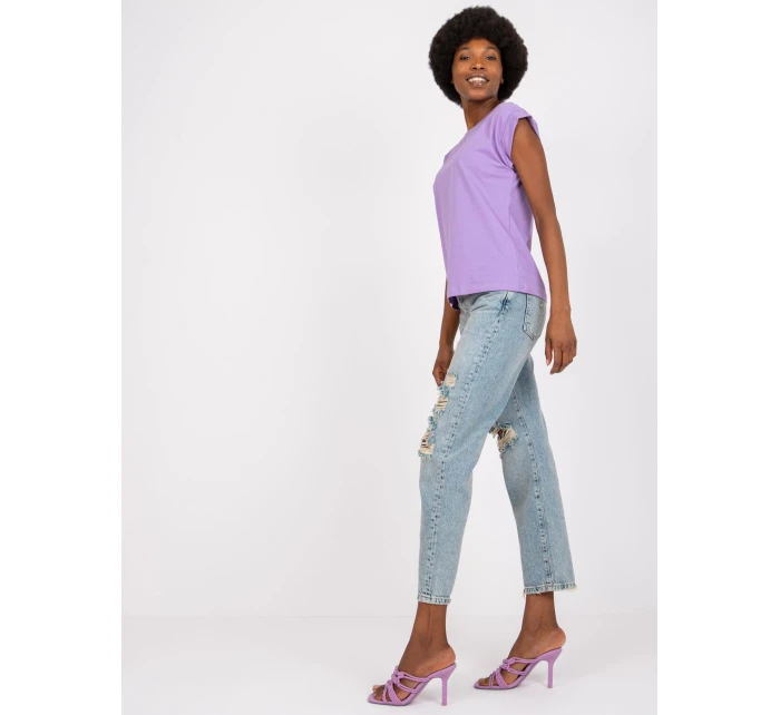 T shirt RV TS model 21207165 fioletowy - FPrice T shirt RV TS model 21207165 fioletowy - FPrice