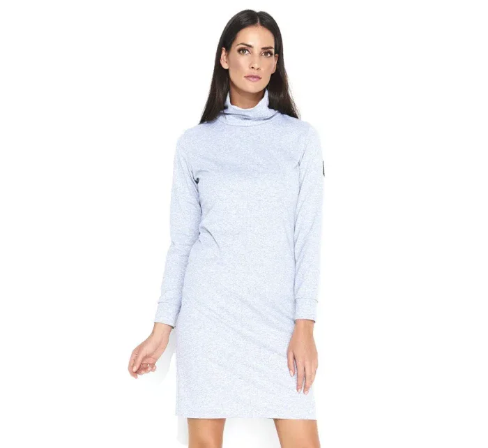 Dámské volnočasové šaty s rolákem středně dlouhé šedé - Šedá - Makadamia Dámské volnočasové šaty s rolákem středně dlouhé šedé - Šedá - Makadamia