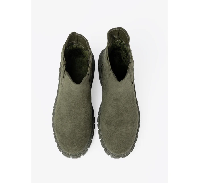 Trendy kotníčkové boty zelené dámské platforma Trendy kotníčkové boty zelené dámské platforma