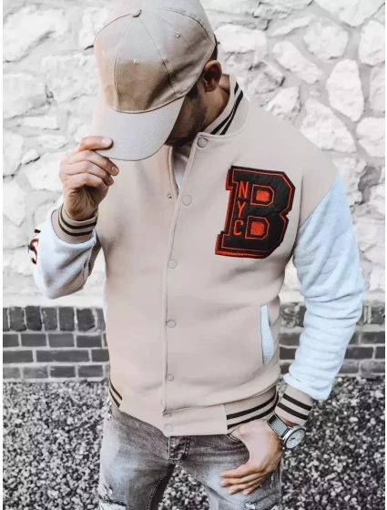 Pánská mikina na zip v barvě ecru Dstreet model 21966747 - FashionStreet