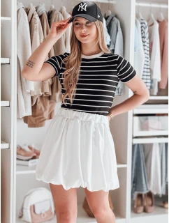 Dámská mini sukně PUFFELLA ecru FashionStreet CY0501