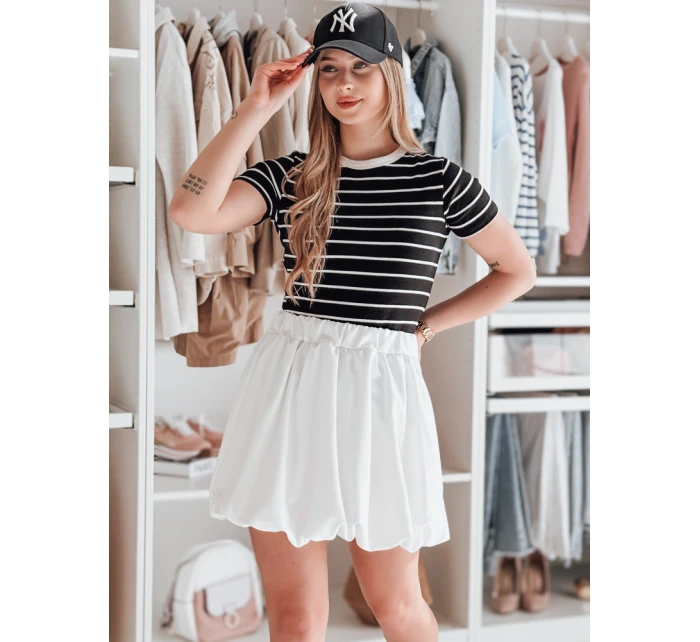 Dámská mini sukně PUFFELLA ecru FashionStreet CY0501 Dámská mini sukně PUFFELLA ecru FashionStreet CY0501