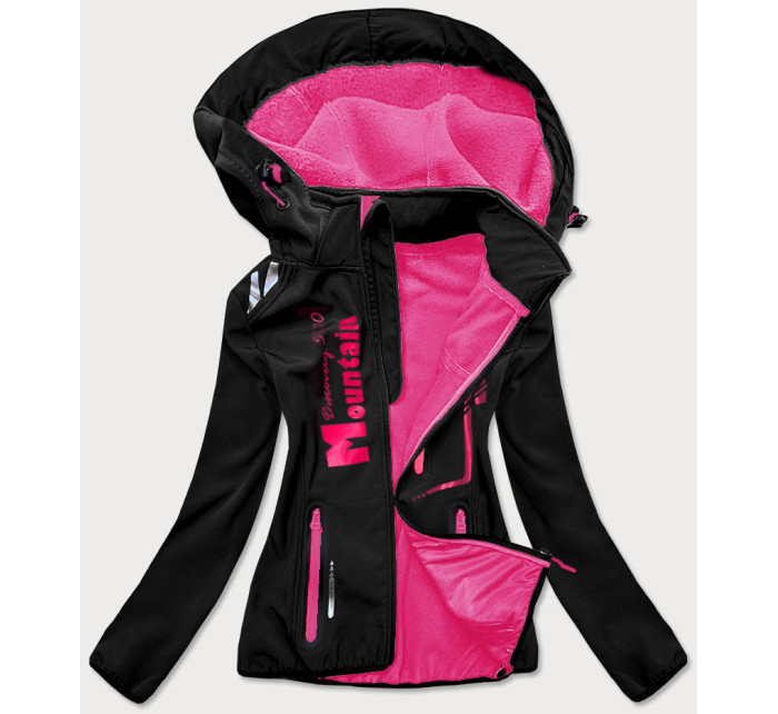 Černo-růžová dámská softshellová bunda (HH030-1)