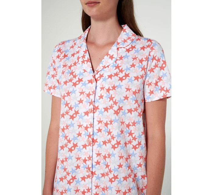 Vamp - Noční košile s knoflíky a potiskem 20287 - Vamp