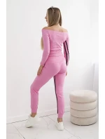 Sada s dvojitými pruhy světle růžová Sada s dvojitými pruhy světle růžová