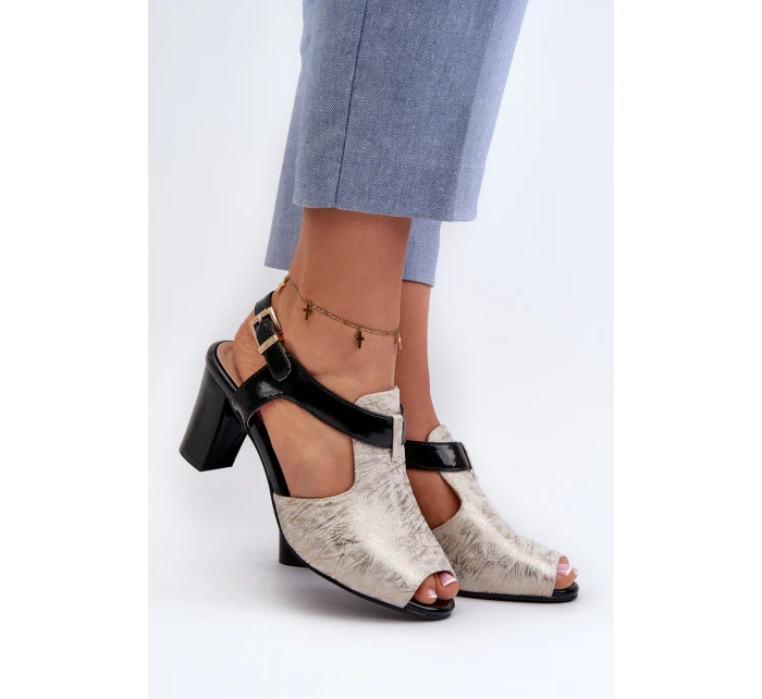 Dámské sandály na podpatku z eko kůže model 21658503 - Boto