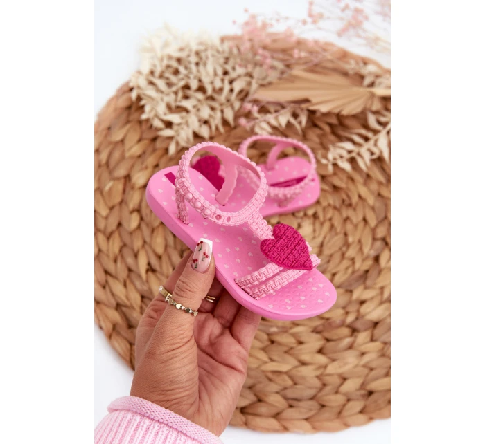 Dětské sandálky srdcem 81997 Ipanema My First Baby růžové