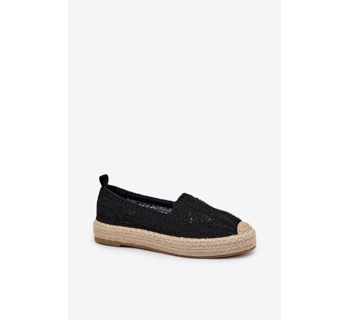 Dámské Espadrilky Na Platformě model 21691926 Černé - VINCEZA