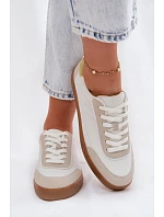 Dámské tenisky z eko kůže Big Star model 22069390 bílé - Big Star Shoes Dámské tenisky z eko kůže Big Star model 22069390 bílé - Big Star Shoes