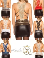Sexy Partytop s výšivkou - KouCla