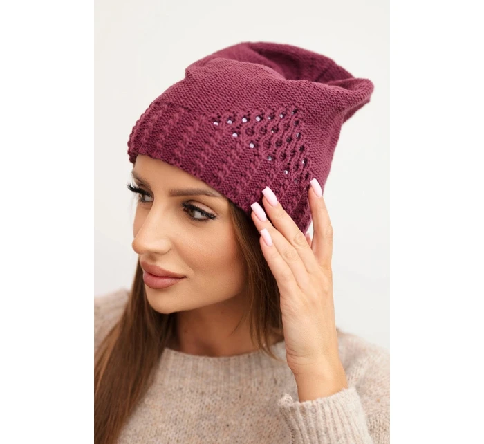 Čepice s rolováním Magda K293 camel