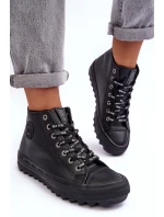 Dámské Tenisky Big Star Vysoké Zateplené Černé EE274110 Dámské Tenisky Big Star Vysoké Zateplené Černé EE274110