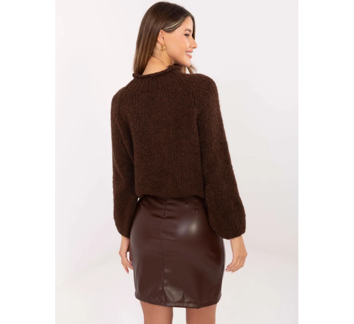 Sweter MI SW model 21441071 brązowy - FPrice Sweter MI SW model 21441071 brązowy - FPrice