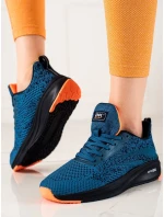 Výborné modré dámské  tenisky bez podpatku