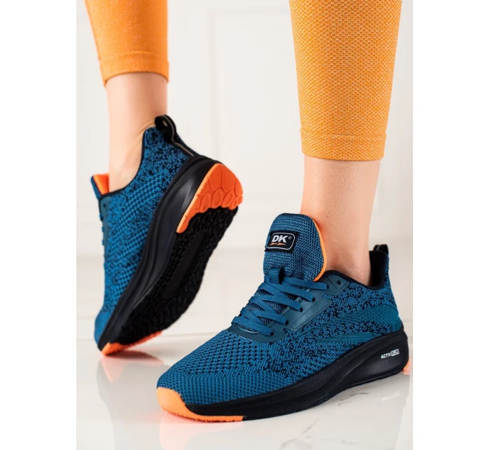 Výborné modré dámské  tenisky bez podpatku