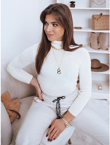 Dámský svetr OSLO ecru FashionStreet MY1287 Dámský svetr OSLO ecru FashionStreet MY1287