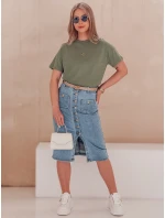 Dámské tričko tmavě zelené Dstreet model 21976418 - FashionStreet