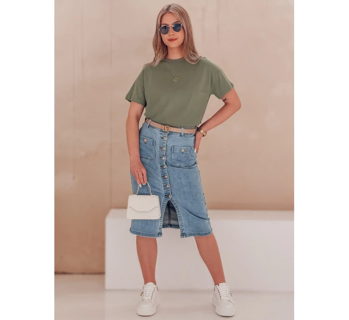 Dámské tričko tmavě zelené Dstreet model 21976418 - FashionStreet