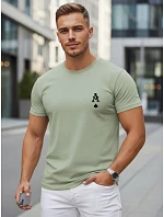 Tshirt męski bawełniany z nadrukiem AS zielony model 22305567 - FashionStreet Tshirt męski bawełniany z nadrukiem AS zielony model 22305567 - FashionStreet