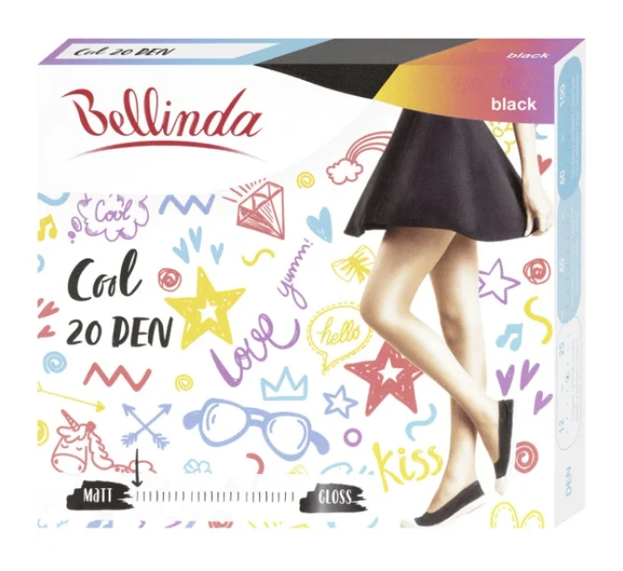 Módní punčochové kalhoty COOL 20 DEN - BELLINDA - černá