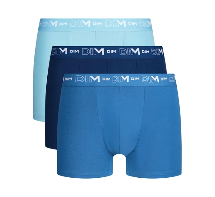 Pánské boxerky 3 ks DIM COTTON STRETCH BOXER 3x - DIM - světle modrá
