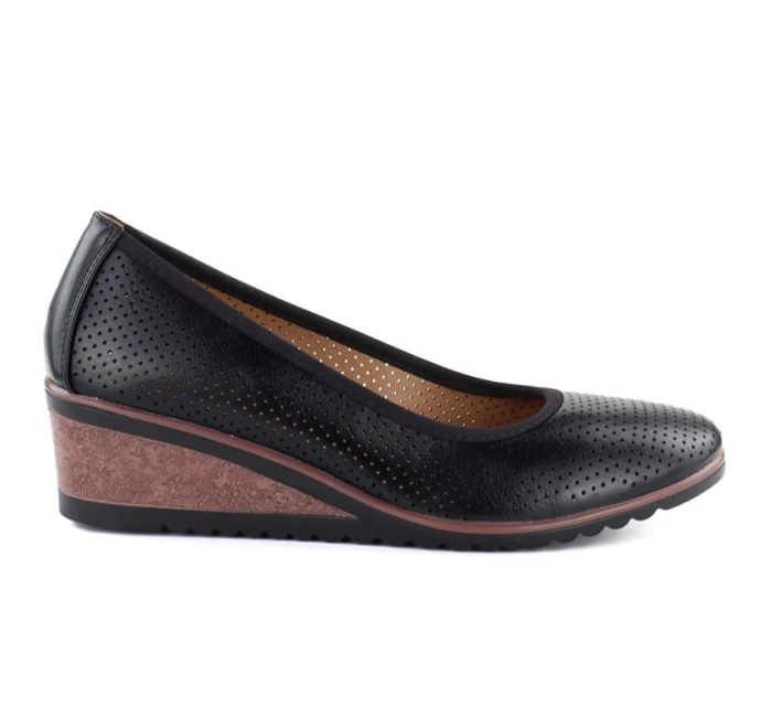 Dámské ažurové lodičky na platformě černé Vinceza 58629 Dámské ažurové lodičky na platformě černé Vinceza 58629