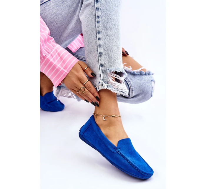 Dámské Semišové Mokasíny Modre model 21608199 - EVENTO Dámské Semišové Mokasíny Modre model 21608199 - EVENTO