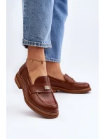 Dámské mokasíny na platformě Laura Messi 2392 tmavě zlatá