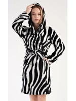 Dámský župan krátký s kapucí Zebra Dámský župan krátký s kapucí Zebra
