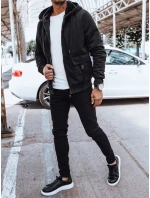 Pánská zateplená mikina na zip černá model 21970387 - Dstreet Pánská zateplená mikina na zip černá model 21970387 - Dstreet