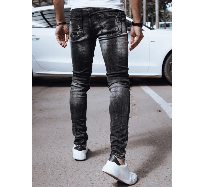 Pánské černé džínové kalhoty FashionStreet UX4328