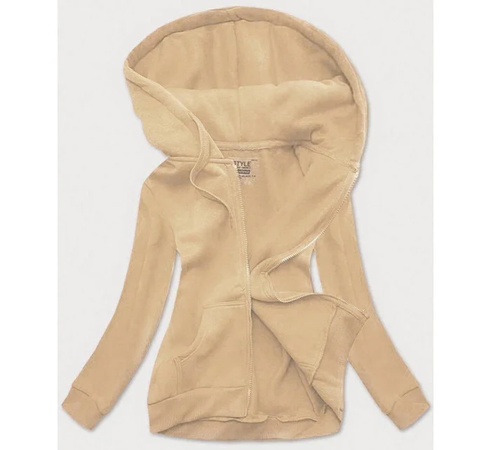 Béžová dámská sportovní mikina (W03-159) Béžová dámská sportovní mikina (W03-159)