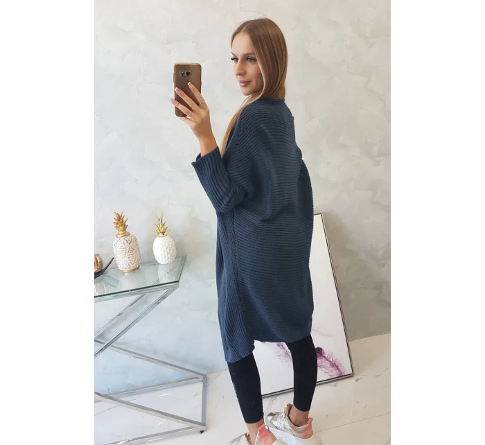 Svetr s džínovými netopýřími rukávy