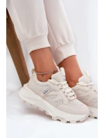 Sportovní boty sneakers dámské na silné podrážce béžové Prononice Sportovní boty sneakers dámské na silné podrážce béžové Prononice